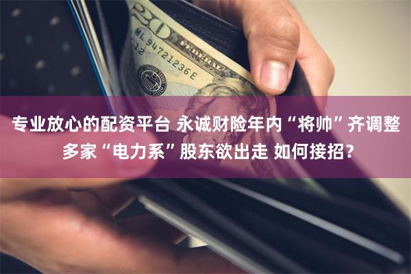 专业放心的配资平台 永诚财险年内“将帅”齐调整 多家“电力系”股东欲出走 如何接招？