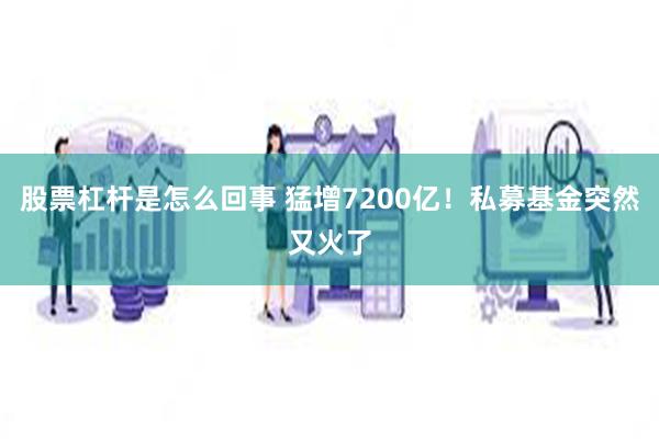 股票杠杆是怎么回事 猛增7200亿！私募基金突然又火了