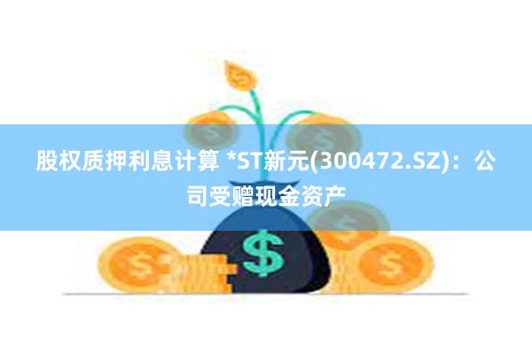 股权质押利息计算 *ST新元(300472.SZ)：公司受赠现金资产