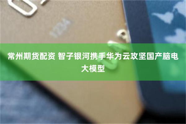 常州期货配资 智子银河携手华为云攻坚国产脑电大模型